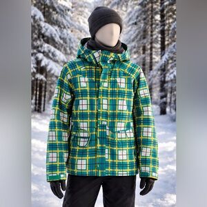 DC Teal White and Black Snowboard/Ski Jacket
